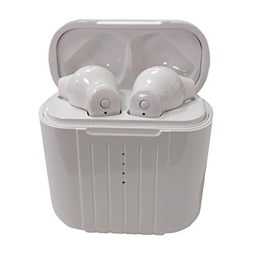Wireless Earbuds, Axtom Dual Bluetooth Headphones V4.2 True Headset Stereo Sports Earphone Sweatproof with Charging Box Noise Reduction for Apple iPhone X 8 8plus 7 7plus 6S Samsung (White)