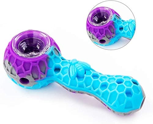 Creative Pipe is Easy to Carry and Easy to Clean Personal Tube - is Your Best Gift (Blue-Violet)