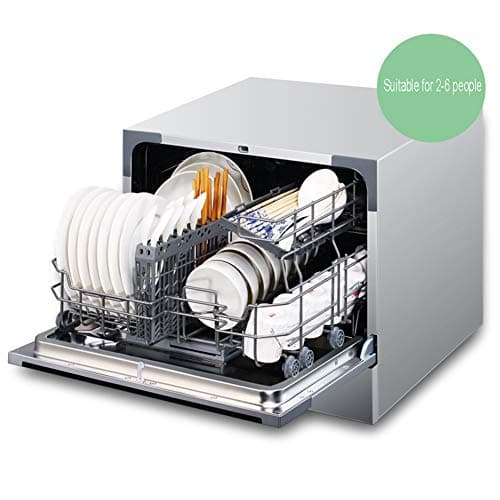 XGG Fully automatic built-in dishwasher, compact countertop dishwasher - 4-in-1 portable dishwasher for small apartment offices and home kitchens