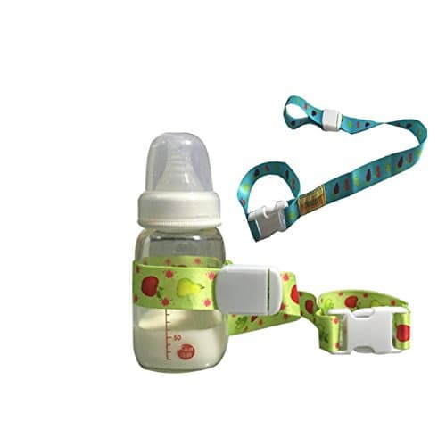 Baby Sippy Cup Bottle Holder Strap Leash Tether Adjustable Baby Bottle Clip Toys Strap By Nerlmiay (Blue+Yellow 2 Pack)