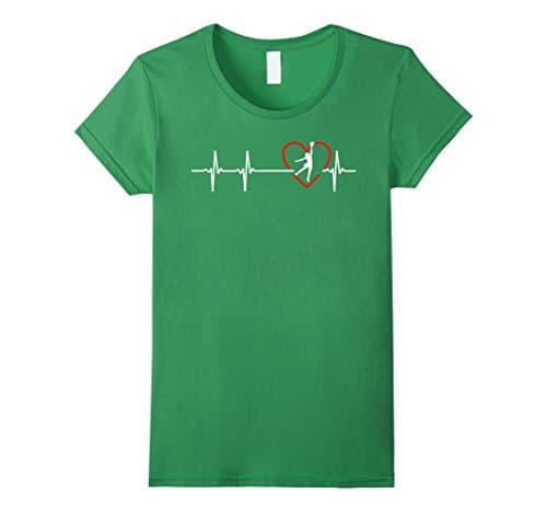 Women's Love Netball Heartbeat - tshirt Medium Grass
