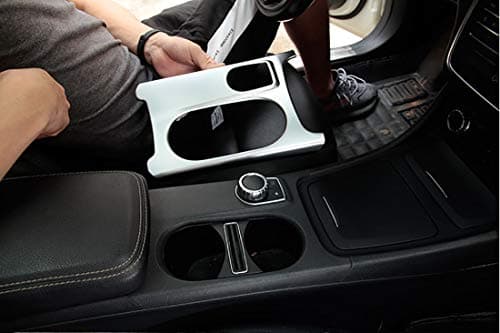 Matte ABS Chrome Cup Holder Cover Trim For A/GLA/CLA Class C117 W117 W176 X156 2012-2017 AMG Car Accessory