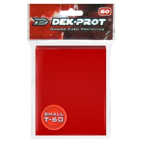 Small Dek Prot T-60 Texture/Rough Gaming Card Sleeves Pepper Red 60 Count
