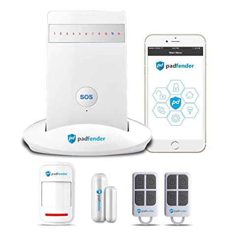 Padfender Wireless Home Security Alarm System DIY Starter Kit Alarm SIM Card Included