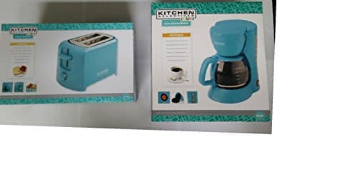 5 Cup Coffee Maker and 2 Slice Toaster (Teal/Turquoise)