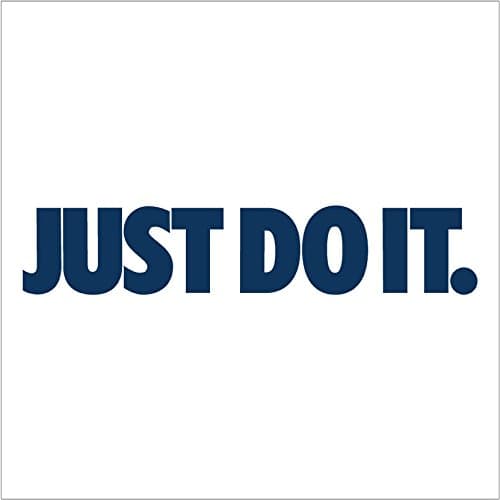 Just Do It - Vinyl Sticker Decal (4", Dark Blue)