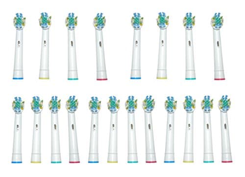 SparkleFast Generic Oral-B Replacement Heads - Professional Oral B Floss Action Electric Toothbrush Heads - Designed for Deep Cleaning - Compatible with Most Oral-B Rechargeable Toothbrushes - 20 Pack