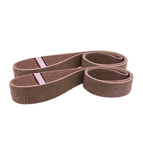 Sanding Belt Non Woven 2" X 72" Course (Brown) 2-Pack Surface Conditioning Belt for Knife Making, Welding & General Metal Fabrication