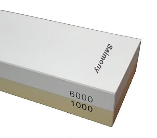 Salmony 1000/6000 Grit Double Side Knife Sharpening Stone with Silicone Base Combination Corundum Whetstone Sharpener