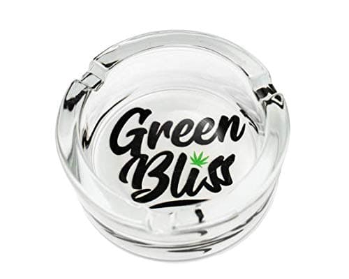 Green Bliss Glass Round Ashtray