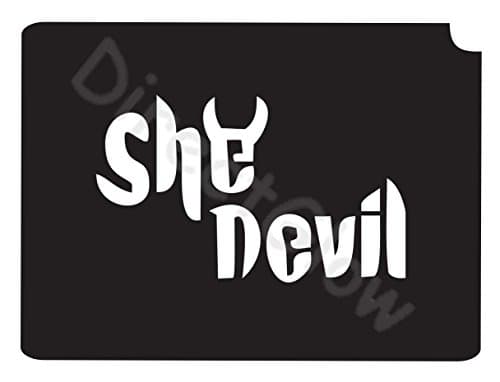 She Devil 1002 Body Art Glitter Makeup Tattoo Stencil 5 Pack
