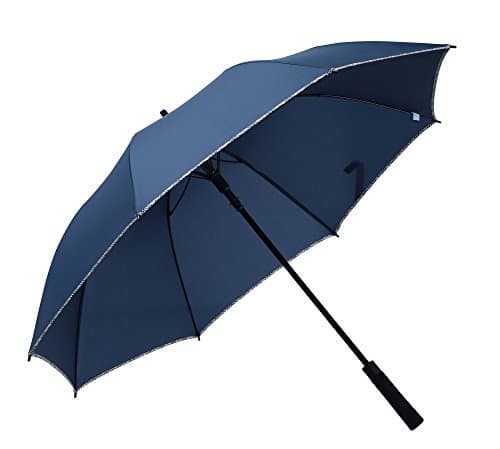 FiveMax 54 Inch Long Big Windproof Auto Open Umbrella - Blue