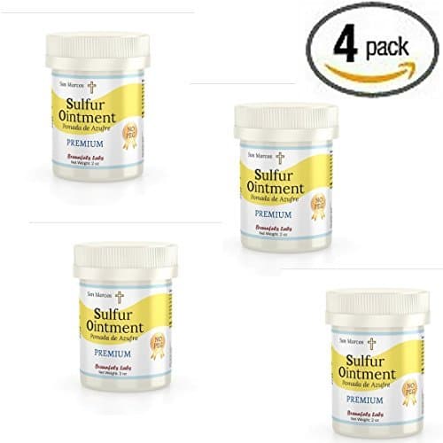 4 Pack Sulfur Ointment – . Go All Natural. No Peg Zero Polyethylene Glycol) by San Marcos