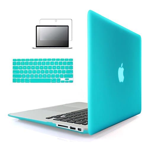 Tobskby Protective Case Compatible with MacBook Pro 13" 2016 & 2017 Releases A1706 / A1708,  Turquoise  Hard Plastic Cover with Keyboard & Screen Protector