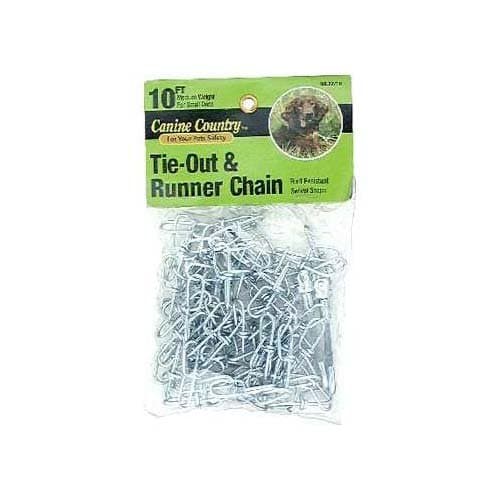 Medium Weight Tie Out and Runner Chain 10 Feet (2 Pack)