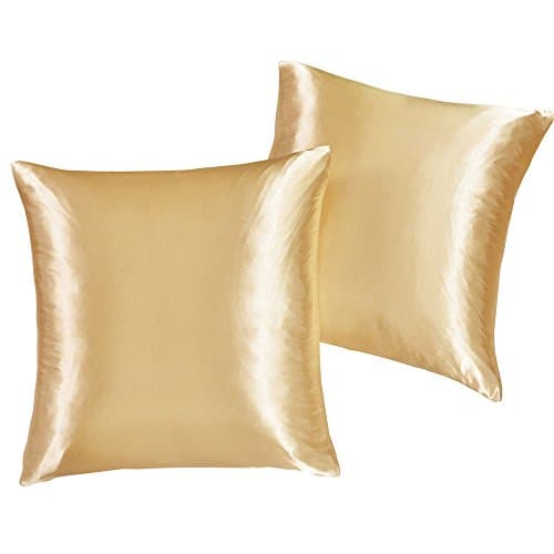 NIOBOMO 2 Pieces Microfiber Pillow Case Covers Solid Color Hypoallergenic Sleeping Encasements Queen Camel