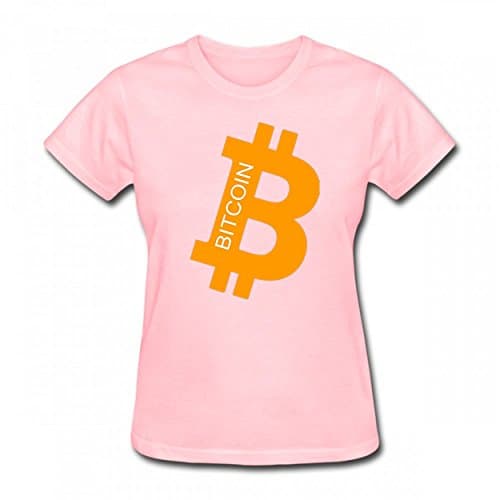 ZFTYOO Bitcoin Logo Traders and Miners Cool Tshirt Printed T-Shirts Best Quality Women's Tee Pink