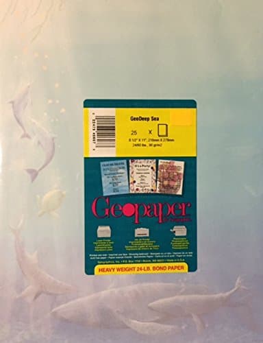 Geopaper Printer Compatible GeoDeep Sea Printed Papers - 8.5 x 11 inches- 25 sheets
