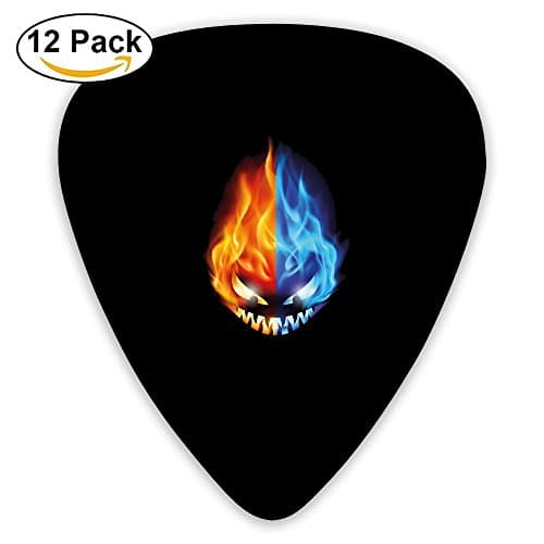 LLGUITAR Ice Fire Monster Guitar Picks 12pack Celluloid Plectrum Custom 0.46mm/0.71mm/0.96mm For Electric Acoustic Guitars Bass Best Stocking Stuffer Gifts For Kids Teens Adults