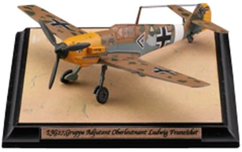 1/144 Bf109E-7/Trop 27Th Combat Wing (Painted Plastic Model) By Tomytec
