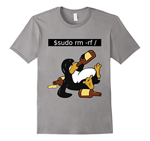Men's Funny Linux T-Shirt 2XL Slate