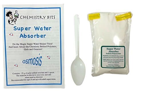 Super Water Absorber with Sodium Polyacrylate - Chemistry Bits Polymer Experiment Kit by Chemistry Bits
