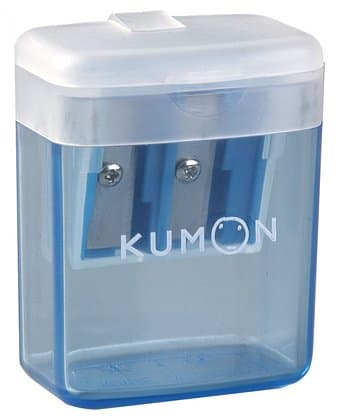 Blue children sharpen pencils