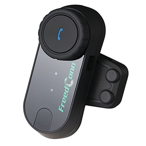1Pack T-COMVB Bluetooth Headset Intercom, Motorcycle Helmet Communication Systems for Motorbike Skiing(Full Duplex Range-800M/FM Radio/Hand-free/Waterproof/2-3 Riders Pairing)