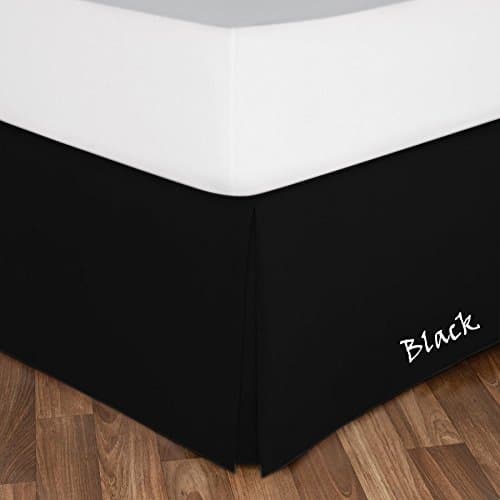 American Sheets 1-PC Tailor Made Well Fitting Bed Skirt Black -Pattern Solid Drop Length 16" Inches ) in King Sizes &amp; 450 Thread -Choose Colors 100% Egyptian Cotton By American Sheets