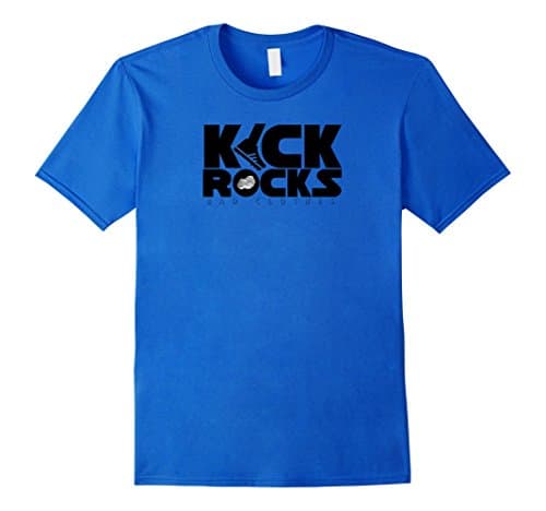 Mens Kick Rocks Tee Large Royal Blue
