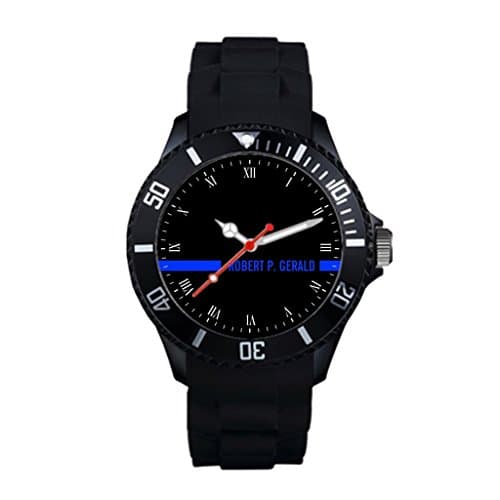 Instyles Thin Blue Line Custom Name Stripe Wrist Watches
