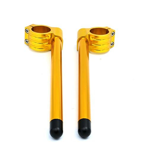 Motofans Motorcycle 7/8" Pair 37MM Fork Clipons Handlebars Handle Bar CNC Riser Regular Handlebar Adjustable For Yamaha XS1100 1978-1981 Gold