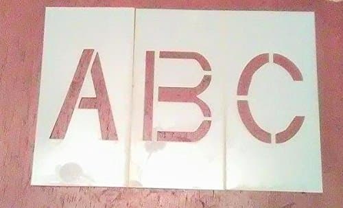 4 Inch Uppercase Byzantine Alphabet Set Stencil