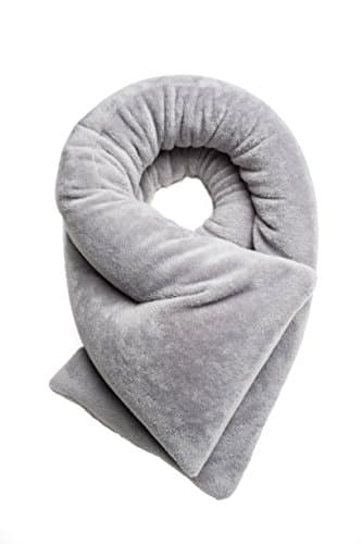 Extra Long Microwave Shoulder Neck Back Heat Pad. Hot or Cold Therapy Bag Wrap for All Pain Relief (Gray)