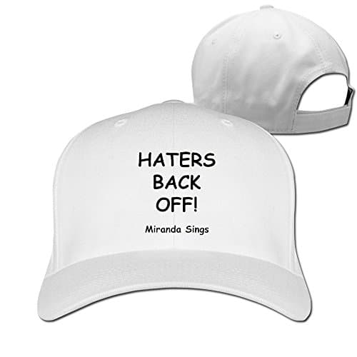 Yesher Vintage HATERS BACK OFF Baseball Cap - Adjustable Hat - White