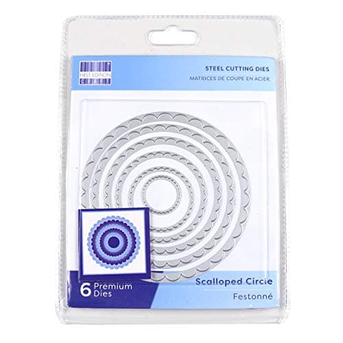 First Edition FEDIE289 | Nesting Scallop Dies Crafting, Create Perfect, Use with Most Die Machines, (Steel, Magnetic Storage, Cuts Paper, Cardstock & 2mm Foam), One Size