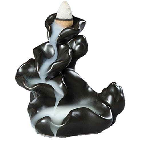 KOOOZIMO Porcelain Backflow Ceramic Incense Burner Holder Buddhist