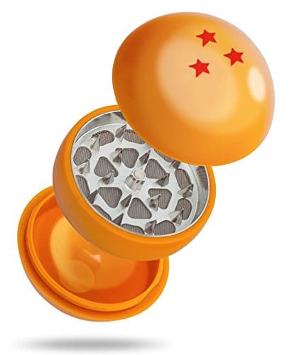 Best Herb Grinder By ROCKET - 3 Piece Grinder With Pollen Catcher 55MM (2.2 Inches) - Best For Tobacco &amp; Spices - Gift Box (3 Stars)