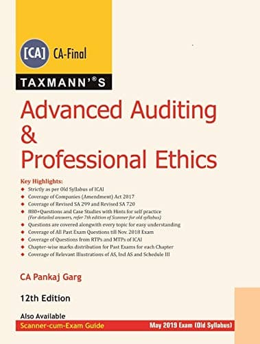 Advanced Auditing & Professional Ethics (CA-Final) (for May 2019 Exam-Old Syllabus) [Paperback] CA Pankaj Garg [Paperback] CA Pankaj Garg