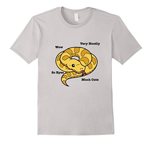 Men's Adorable Ball Python Snake Anatomy T-Shirt XL Silver