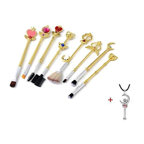 Sailor Moon Makeup Tools Kit Wand Brushes Scepter Cosmetics Eye Shadow Brush (Gold)