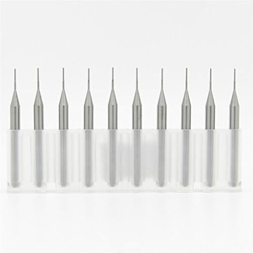3.175mm Carbide End Mill Engraving Bits CNC PCB Machinery 0.5mm Cutting Pack Of 10 by CNC Drill