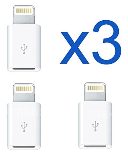 3pcs Micro USB to Lightning 8 Pin Charger Adapter Converter For iPhone 6 7 Plus