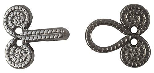 Blackened Nickel Finish Rope Hook and Eye