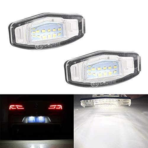 2PCS Xenon White Car LED Light Error Free License Plate Light Lamp For Honda Civic Pilot Accord Odyssey Acura MDX RL TSX ILX RDX up 9th Gen Honda Civic Sedan