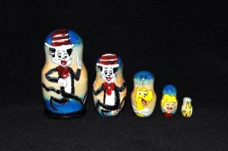 "Cat in the Hat" Nesting Doll