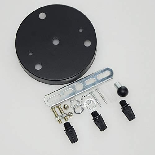 120mm modern Multi ceiling rose pendant light ceiling canopy vintage ceiling plate base lamp light fixtures lampara de techo - (Color: 3 holes black)