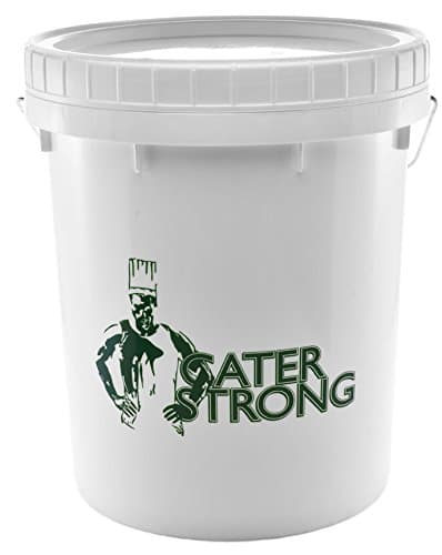 5 gal. Round White Plastic Food Storage Container, Each