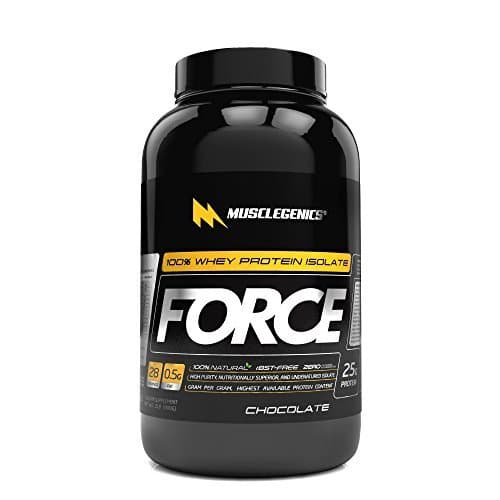 Force 100% Natural Whey Protein Isolate Chocolate 2lbs by Musclegenics Nutrition
