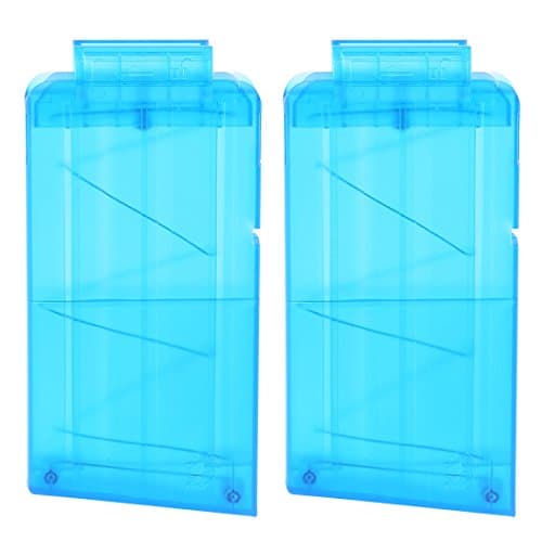 Worker Magazines 10-Darts Quick Reload Clip Bullet Clips for nerf n-strike elite blasters (Transparent Blue)